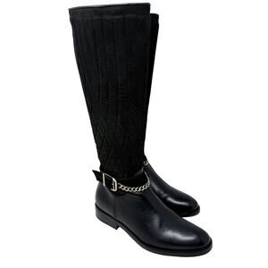 Franco Cuadra Black Leather Riding Boots Women's Sz 8 EUC Made in Mexico